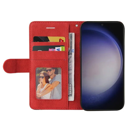 KT Leather Series-1 For Samsung Galaxy S24+ Phone Case Dual Color Spilicing Wallet Cover