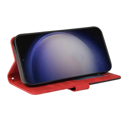 KT Leather Series-1 For Samsung Galaxy S24+ Phone Case Dual Color Spilicing Wallet Cover