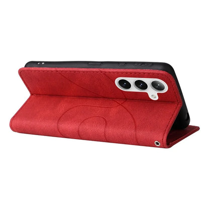 KT Leather Series-1 For Samsung Galaxy S24+ Phone Case Dual Color Spilicing Wallet Cover