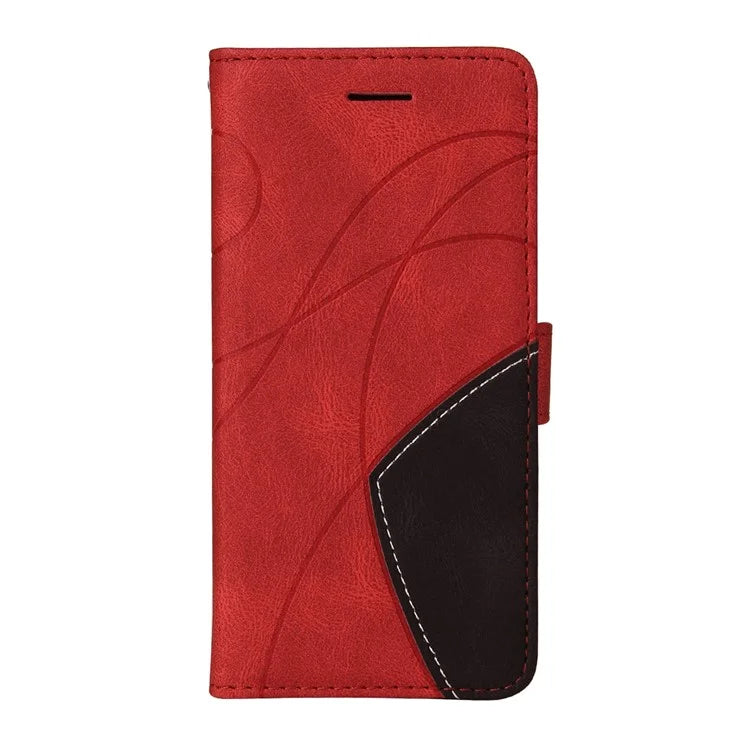 KT Leather Series-1 For Samsung Galaxy S24+ Phone Case Dual Color Spilicing Wallet Cover