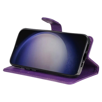 KT Leather Series-2 For Samsung Galaxy S24 Case Flip Solid Color Leather Phone Cover