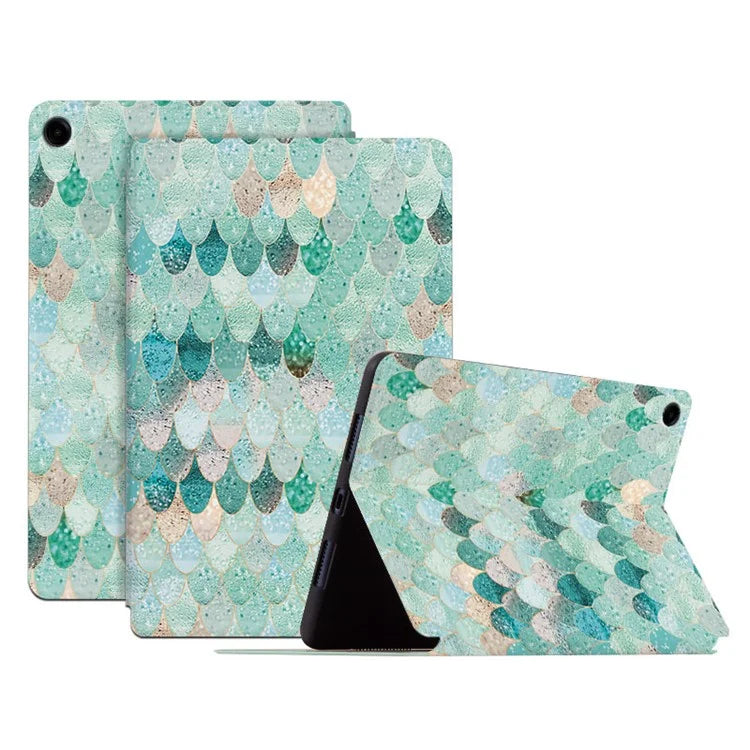 For Samsung Galaxy Tab A9+ Protective Case PU Leather Pattern Smart Tablet Cover
