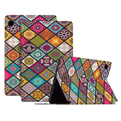 For Samsung Galaxy Tab A9 Smart Cover PU Leather Pattern Stand Tablet Case