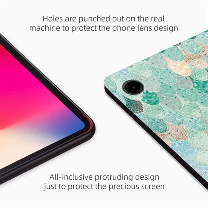 For Samsung Galaxy Tab A9 Smart Cover PU Leather Pattern Stand Tablet Case