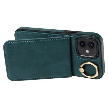 004 For iPhone 12 / 12 Pro Case Viewing Kickstand PU Leather+TPU Cellphone Kickstand Cover