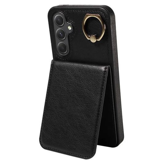 004 For Samsung Galaxy A54 5G Case Card Holder Anti-fall Shell PU Leather+TPU Cover