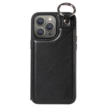 003 Protective Case for iPhone 15 Pro Max Case PU+TPU Phone Cover with Kickstand