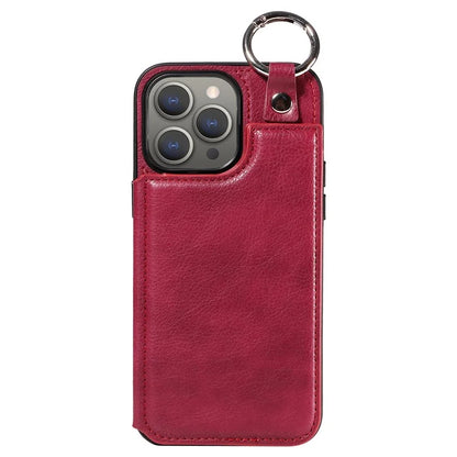 003 Protective Case for iPhone 15 Pro Max Case PU+TPU Phone Cover with Kickstand