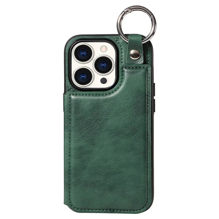 003 Anti-Scratch Kickstand Case for iPhone 15 Pro Case Shockproof PU+TPU Phone Cover