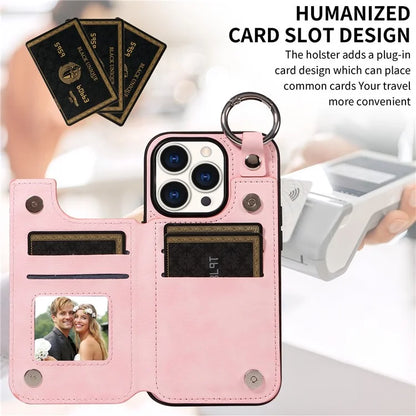 003 Anti-Scratch Kickstand Case for iPhone 15 Pro Case Shockproof PU+TPU Phone Cover