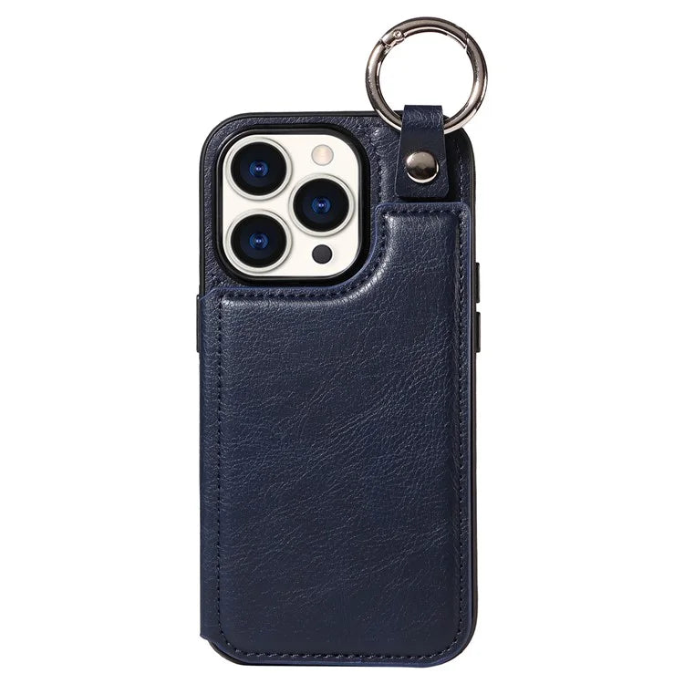 003 Anti-Scratch Kickstand Case for iPhone 15 Pro Case Shockproof PU+TPU Phone Cover