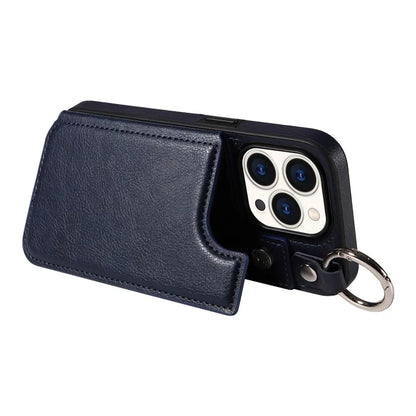 003 Anti-Scratch Kickstand Case for iPhone 15 Pro Case Shockproof PU+TPU Phone Cover