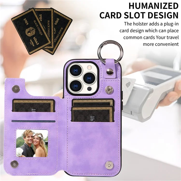 003 Anti-Scratch Kickstand Case for iPhone 15 Pro Case Shockproof PU+TPU Phone Cover