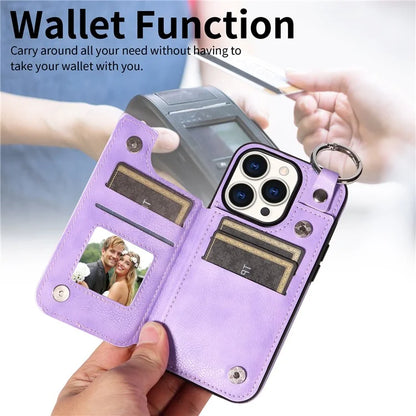 003 Anti-Scratch Kickstand Case for iPhone 15 Pro Case Shockproof PU+TPU Phone Cover