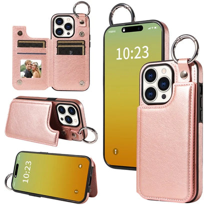 003 Anti-Scratch Kickstand Case for iPhone 15 Pro Case Shockproof PU+TPU Phone Cover