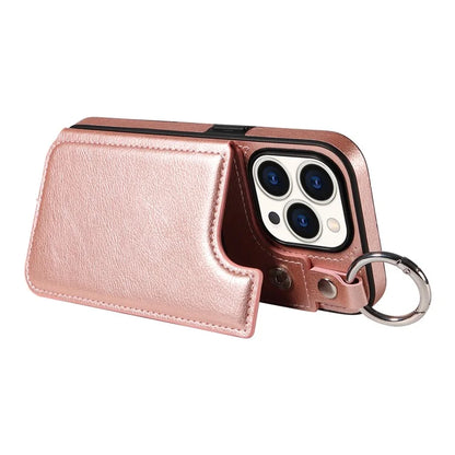 003 Anti-Scratch Kickstand Case for iPhone 15 Pro Case Shockproof PU+TPU Phone Cover