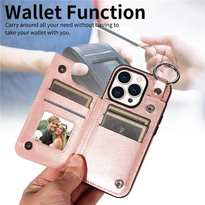 003 Anti-Scratch Kickstand Case for iPhone 15 Pro Case Shockproof PU+TPU Phone Cover