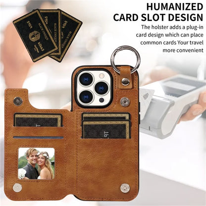 003 Anti-Scratch Kickstand Case for iPhone 15 Pro Case Shockproof PU+TPU Phone Cover