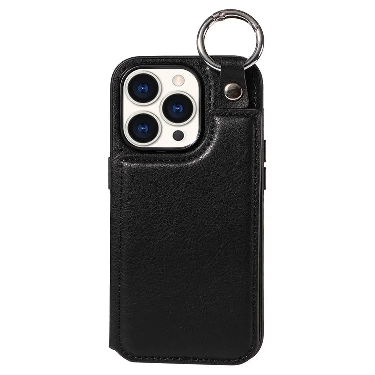 003 Anti-Scratch Kickstand Case for iPhone 15 Pro Case Shockproof PU+TPU Phone Cover