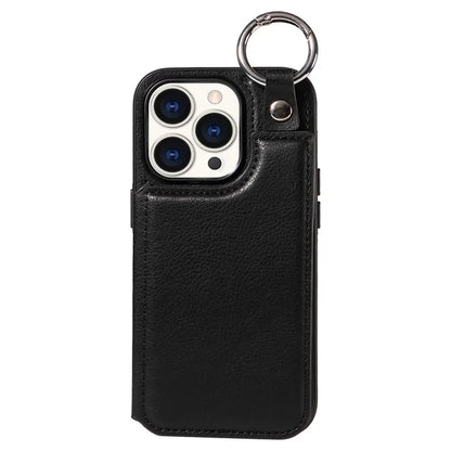 003 Anti-Scratch Kickstand Case for iPhone 15 Pro Case Shockproof PU+TPU Phone Cover