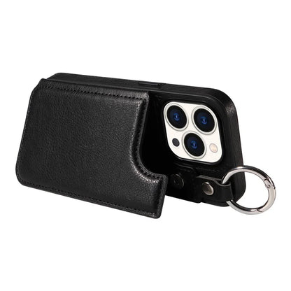 003 Anti-Scratch Kickstand Case for iPhone 15 Pro Case Shockproof PU+TPU Phone Cover