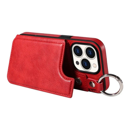 003 Anti-Scratch Kickstand Case for iPhone 15 Pro Case Shockproof PU+TPU Phone Cover