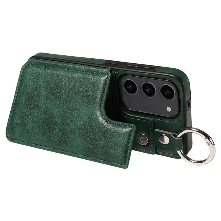 003 For Samsung Galaxy S23 Case Leather+TPU Card Holder Phone Protector Back Cover