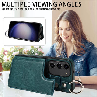 003 For Samsung Galaxy S23 Case Leather+TPU Card Holder Phone Protector Back Cover