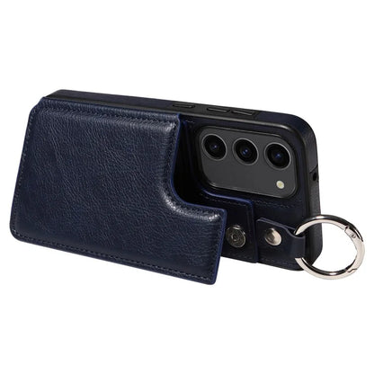 003 For Samsung Galaxy S23 Case Leather+TPU Card Holder Phone Protector Back Cover