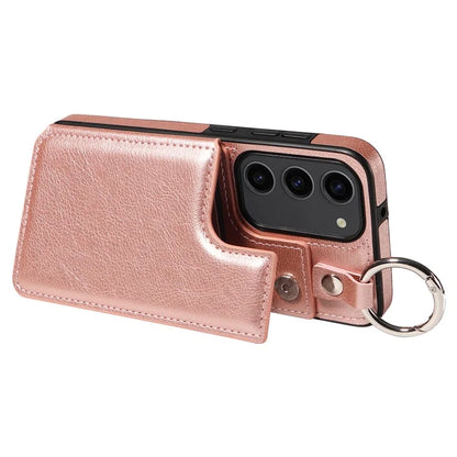 003 For Samsung Galaxy S23 Case Leather+TPU Card Holder Phone Protector Back Cover