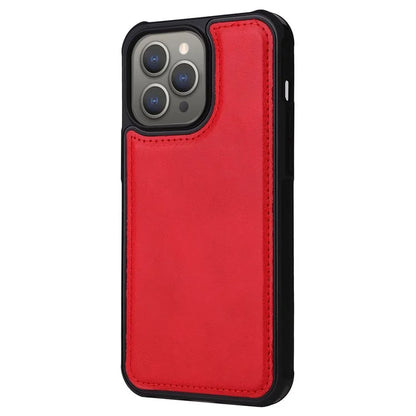 KT Multi-functional Series-4 for iPhone 15 Pro Max Case Magnetic Leather Wallet Stand Zippe Phone Cover