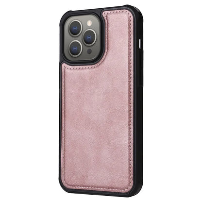 KT Multi-functional Series-4 for iPhone 15 Pro Max Case Magnetic Leather Wallet Stand Zippe Phone Cover