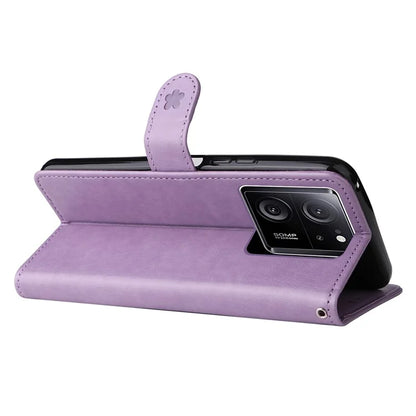 KT Imprinting Flower Series-4 For Xiaomi 13T Pro / 13T / Redmi K60 Ultra Case Cat Imprinted Wallet Phone Cover