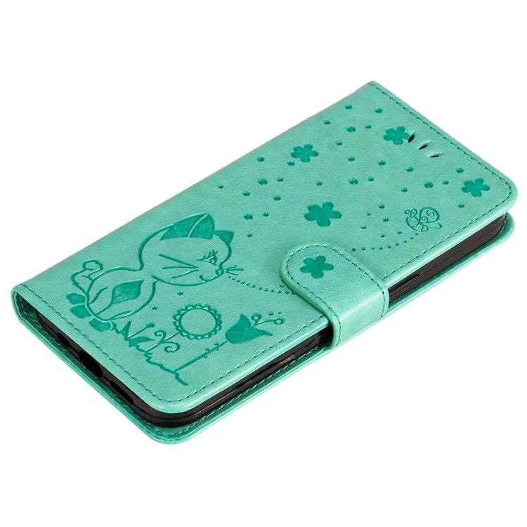 KT Imprinting Flower Series-4 For Xiaomi 13T Pro / 13T / Redmi K60 Ultra Case Cat Imprinted Wallet Phone Cover