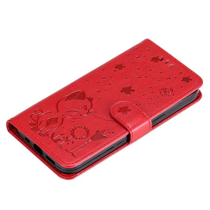 KT Imprinting Flower Series-4 For Xiaomi 13T Pro / 13T / Redmi K60 Ultra Case Cat Imprinted Wallet Phone Cover
