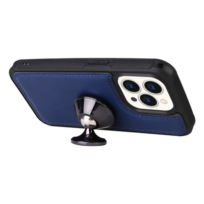 KT Multi-functional Series-4 for iPhone 15 Pro Case Slim-Fit Zipper Leather Wallet Stand Phone Cover