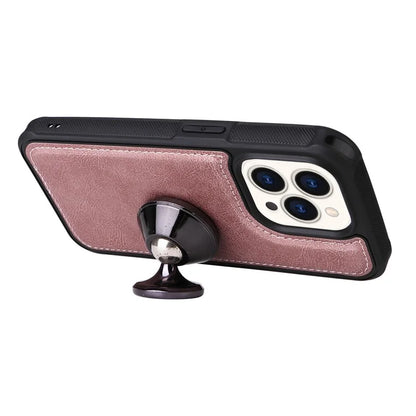 KT Multi-functional Series-4 for iPhone 15 Pro Case Slim-Fit Zipper Leather Wallet Stand Phone Cover