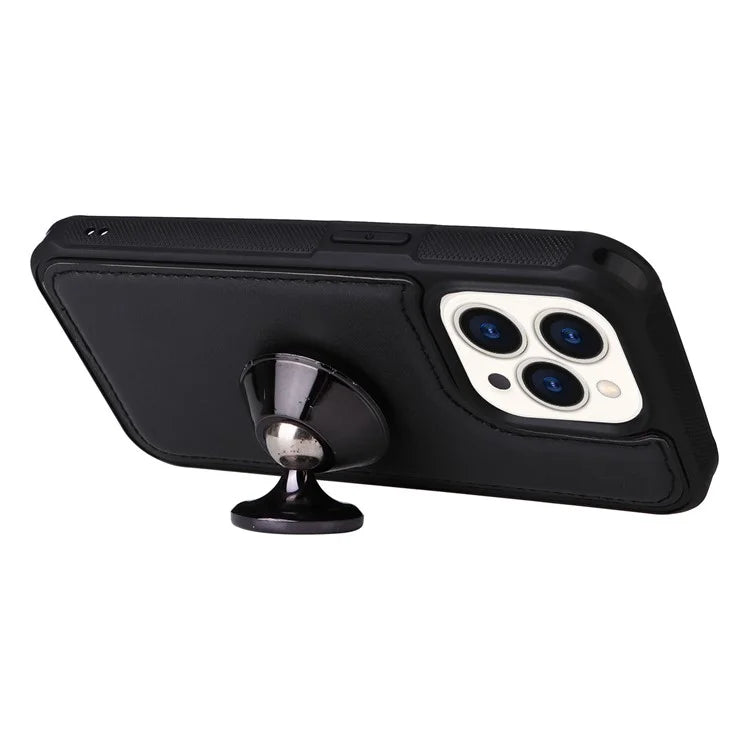 KT Multi-functional Series-4 for iPhone 15 Pro Case Slim-Fit Zipper Leather Wallet Stand Phone Cover