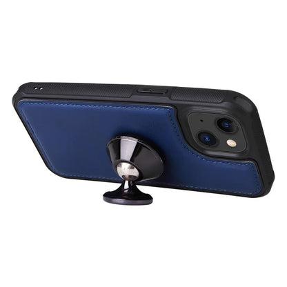 KT Multi-functional Series-4 Leather Phone Cover for iPhone 15 Case Wallet Stand Zipper Phone Shell