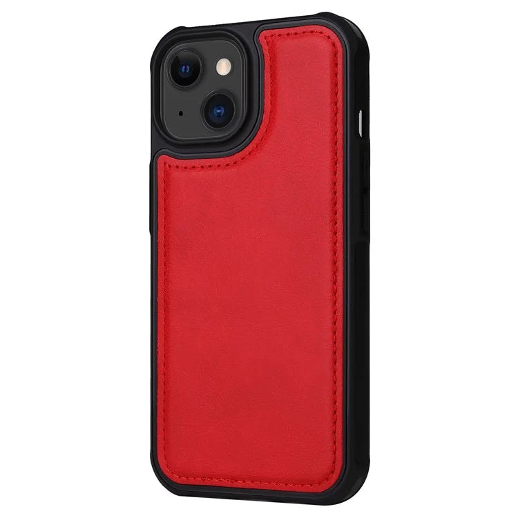 KT Multi-functional Series-4 Leather Phone Cover for iPhone 15 Case Wallet Stand Zipper Phone Shell