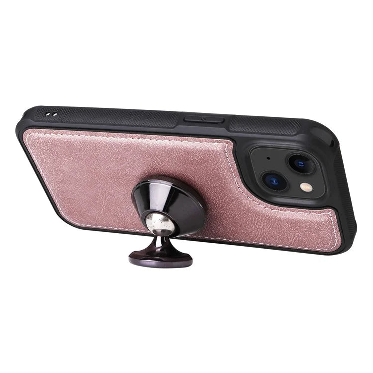 KT Multi-functional Series-4 Leather Phone Cover for iPhone 15 Case Wallet Stand Zipper Phone Shell