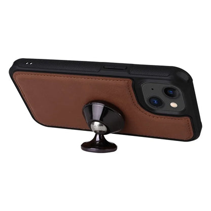 KT Multi-functional Series-4 Leather Phone Cover for iPhone 15 Case Wallet Stand Zipper Phone Shell