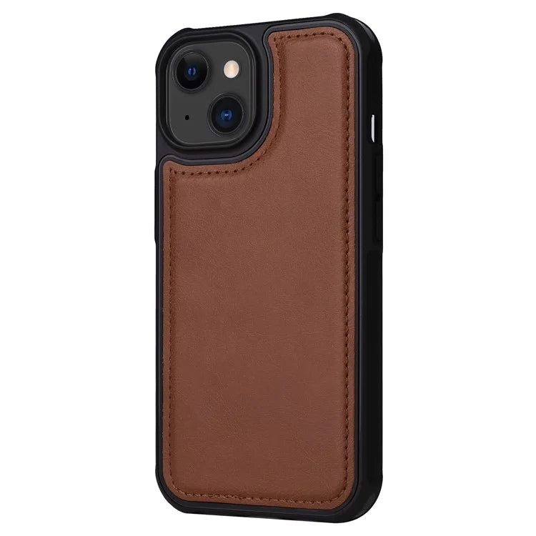 KT Multi-functional Series-4 Leather Phone Cover for iPhone 15 Case Wallet Stand Zipper Phone Shell