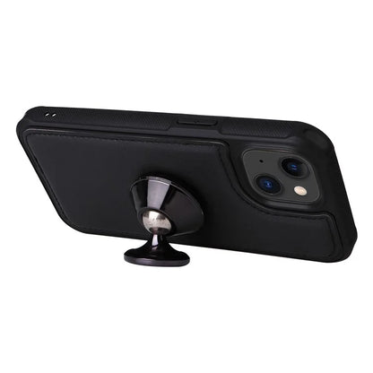 KT Multi-functional Series-4 Leather Phone Cover for iPhone 15 Case Wallet Stand Zipper Phone Shell