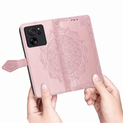 For Xiaomi 13T Pro / 13T / Redmi K60 Ultra Case PU Leather Embossed Phone Cover Anti-Scratch Wallet with Stand