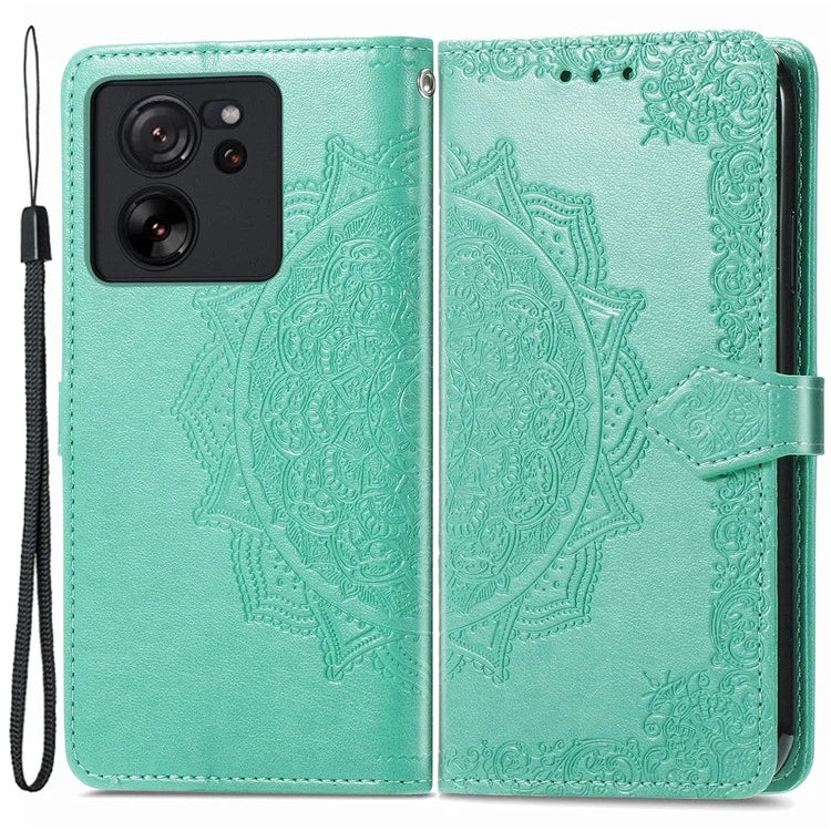 For Xiaomi 13T Pro / 13T / Redmi K60 Ultra Case PU Leather Embossed Phone Cover Anti-Scratch Wallet with Stand