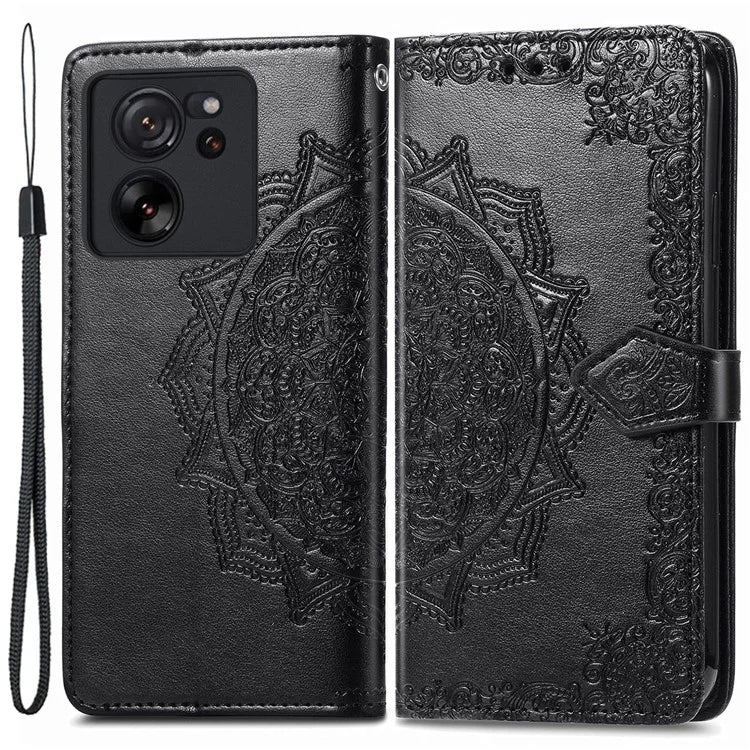 For Xiaomi 13T Pro / 13T / Redmi K60 Ultra Case PU Leather Embossed Phone Cover Anti-Scratch Wallet with Stand