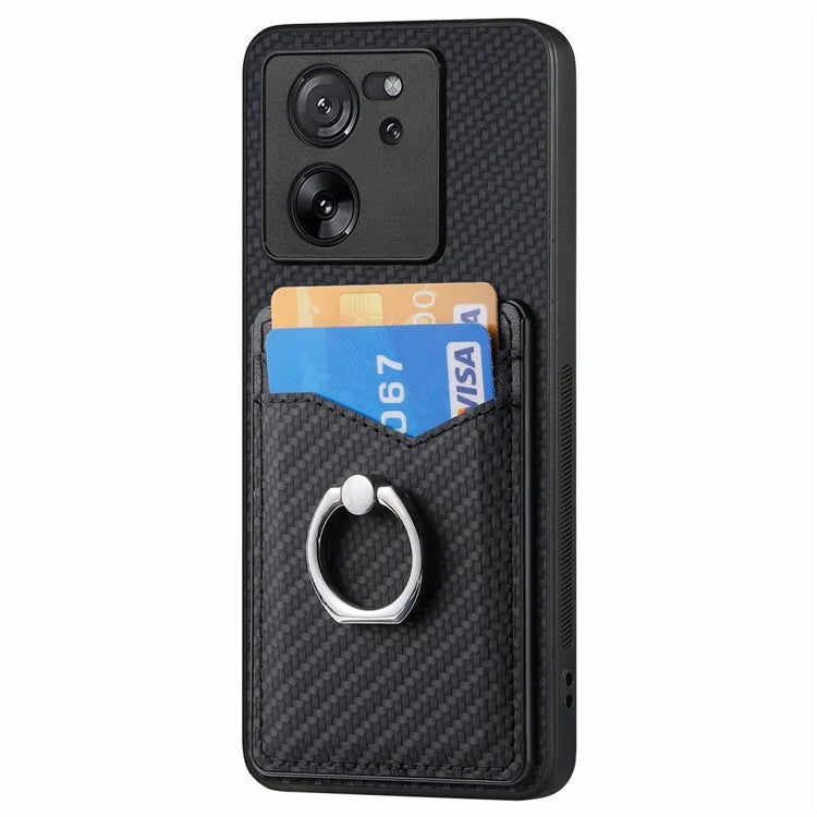 C1-8 For Xiaomi 13T / 13T Pro / Redmi K60 Ultra Case PU+TPU+PC Kickstand Phone Cover with Card Holder