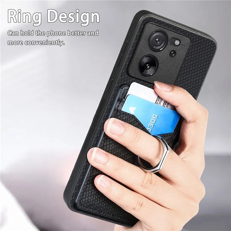 C1-8 For Xiaomi 13T / 13T Pro / Redmi K60 Ultra Case PU+TPU+PC Kickstand Phone Cover with Card Holder