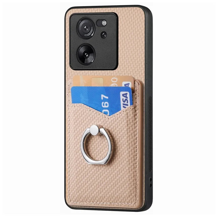 C1-8 For Xiaomi 13T / 13T Pro / Redmi K60 Ultra Case PU+TPU+PC Kickstand Phone Cover with Card Holder